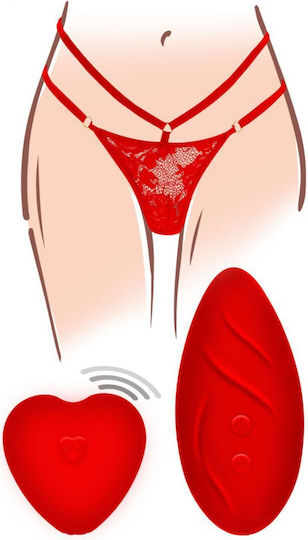 ToyJoy Divine Vibrator for Couples with Remote Control The Sensual Panty Pleaser 9cm Red