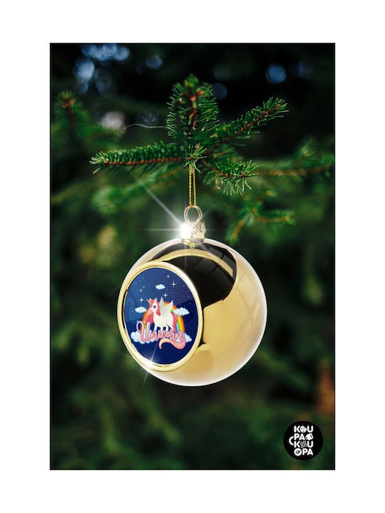 Μονόκερος Weihnachtshänger Kugel Ornament Gold