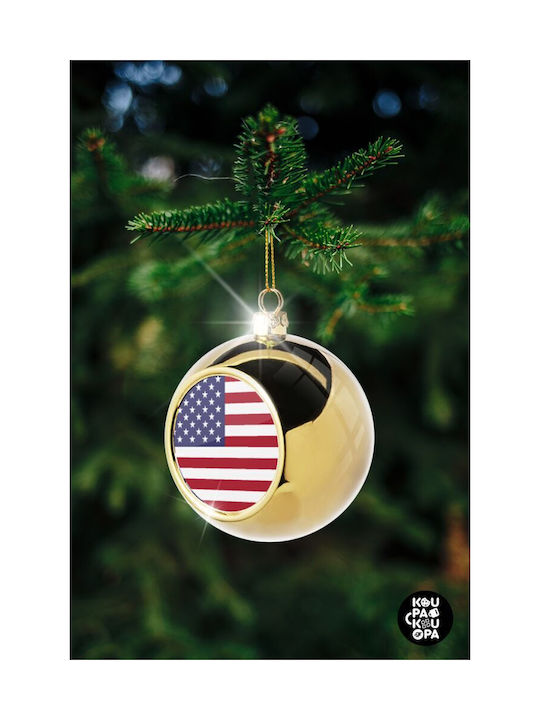 Σημαία Αμερικής Weihnachtshänger Kugel Ornament Gold