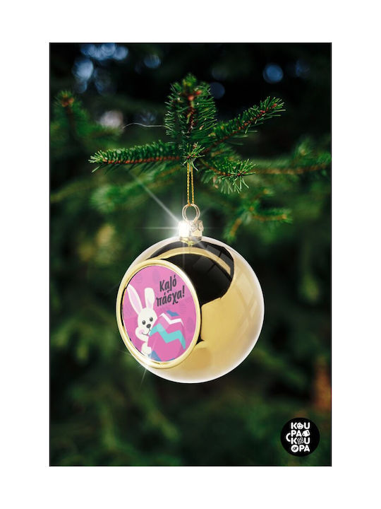 Καλό Πάσχα Weihnachtshänger Kugel Ornament Gold