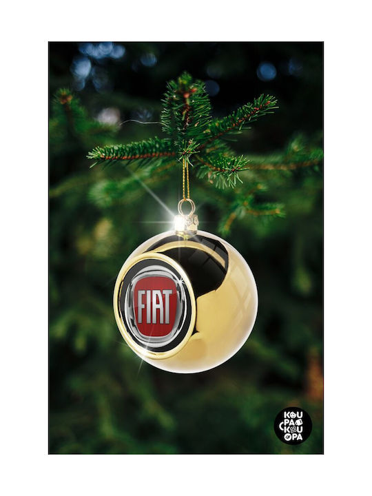 Fiat Christmas Ball Ornament Gold