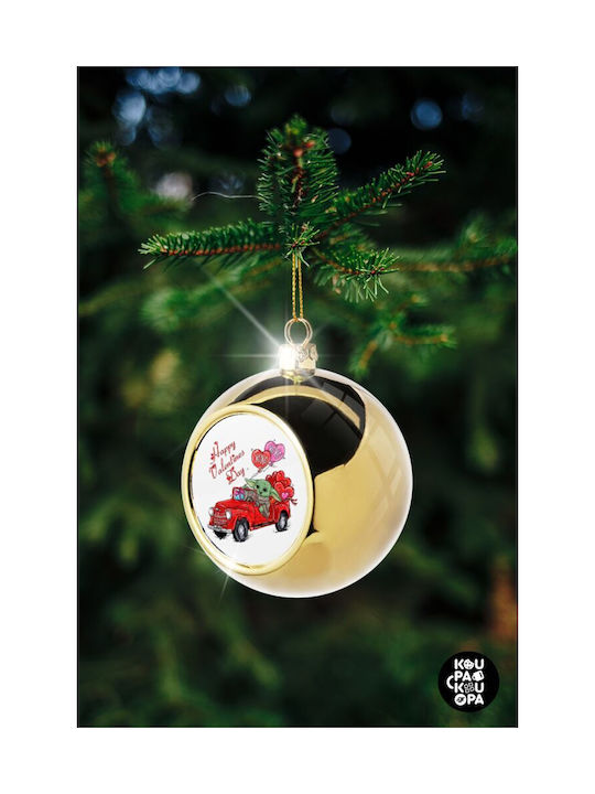 Yoda Christmas Ball Ornament Gold