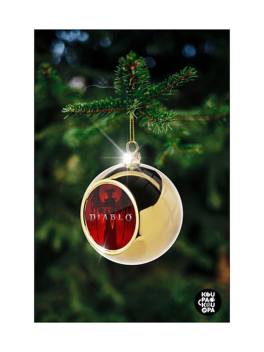 Diablo Iv Christmas Ball Ornament Gold