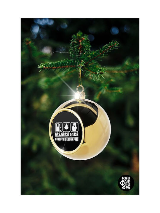 Gas Christmas Ball Ornament Gold