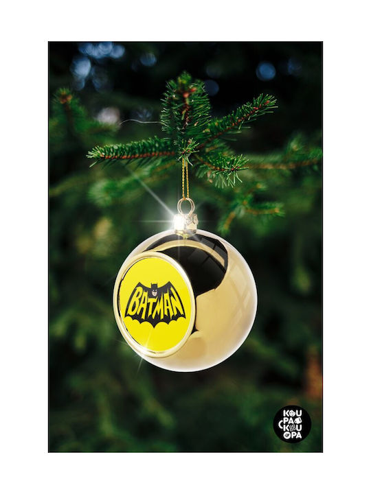 Batman Classic Logo Christmas Ball Ornament Gold