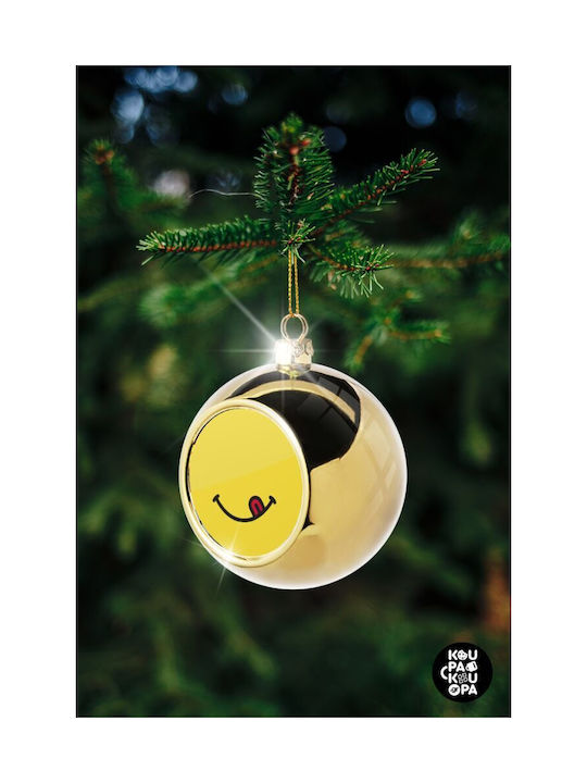 Χαμόγελο Weihnachtshänger Kugel Ornament Gold