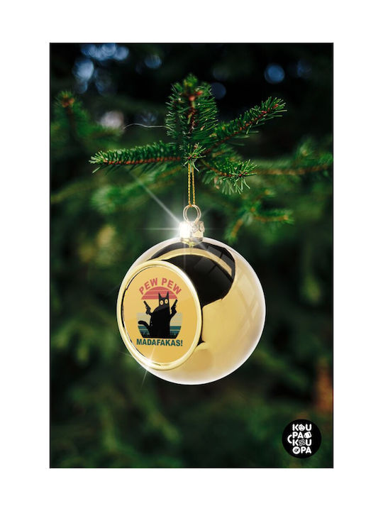 Pew Pew Madafakas Christmas Ball Ornament Gold