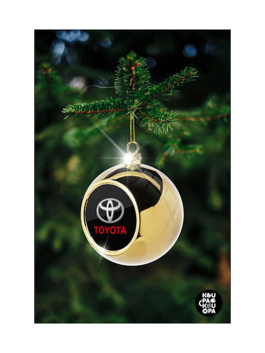 Toyota Weihnachtshänger Kugel Ornament Gold