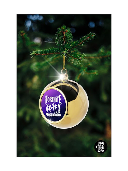 Fortnite #squadgoals Christmas Ball Ornament Gold