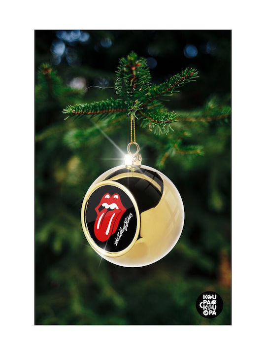 The Rolling Stones Christmas Ball Ornament Gold