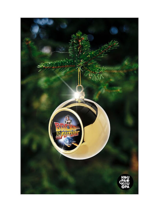 Back To The Future Christmas Ball Ornament Gold