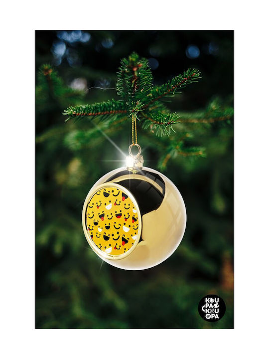 Smilies Weihnachtshänger Kugel Ornament Gold