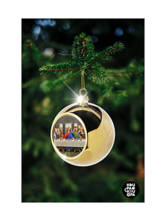 Μυστικός Δείπνος Weihnachtshänger Kugel Ornament Gold