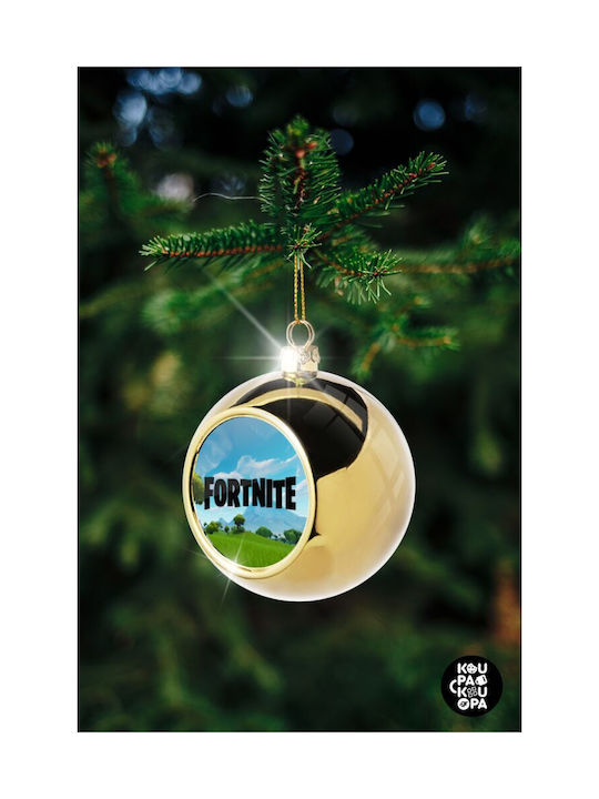 Fortnite Landscape Christmas Ball Ornament Gold