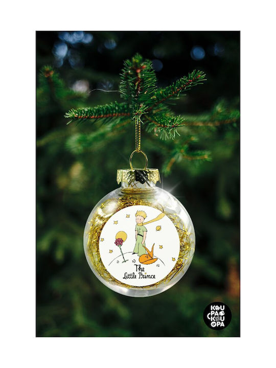 Ο Μικρός Πρίγκιπας Classic Christmas Plastic Ball Ornament Transparent 8cm