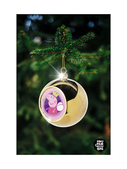 Peppa Pig Queen Christmas Ball Ornament Gold