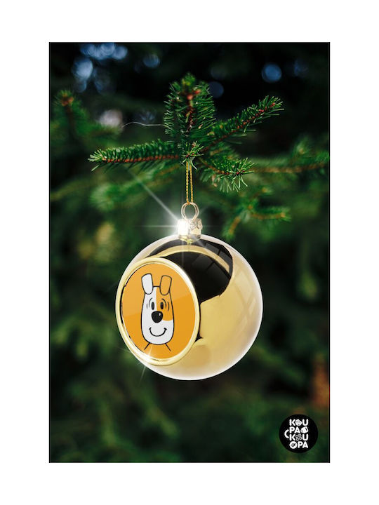 Reksio Bolek I Lolek Weihnachtshänger Kugel Ornament Gold