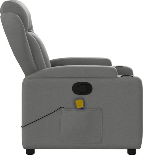 Πολυθρόνα Relax Massage με Υποπόδιο Σκούρο Γκρι 77x94.5x100cm