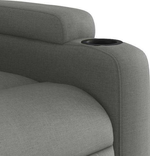 Πολυθρόνα Relax Massage με Υποπόδιο Σκούρο Γκρι 77x94.5x100cm
