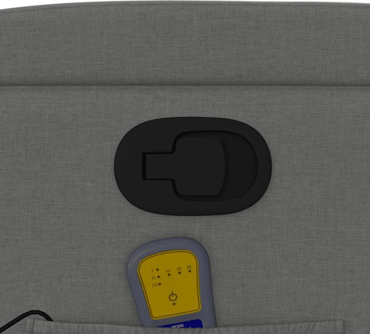 Πολυθρόνα Relax Massage με Υποπόδιο Σκούρο Γκρι 77x94.5x100cm