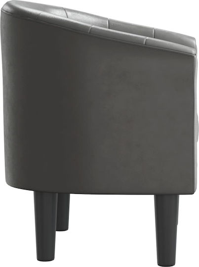 din Piele Ecologică Gri 70x56x68cm