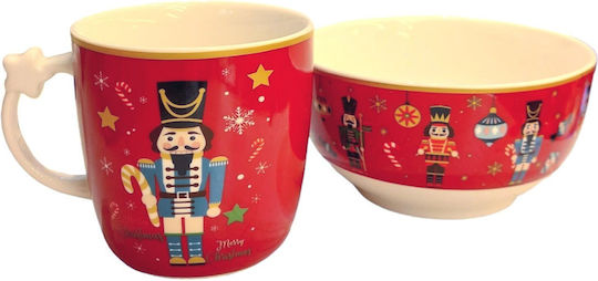 Ornament de masă de Crăciun Bol De porțelan Roșu