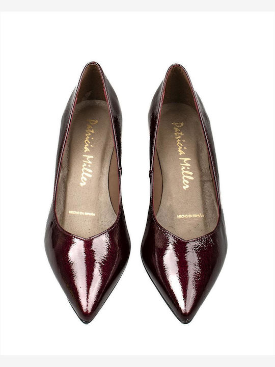 Patent Leather Burgundy Heels Charol