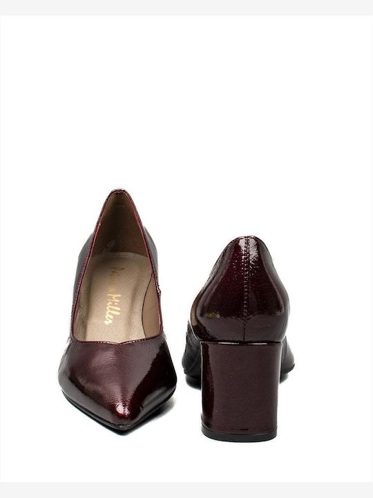 Patent Leather Burgundy Heels Charol