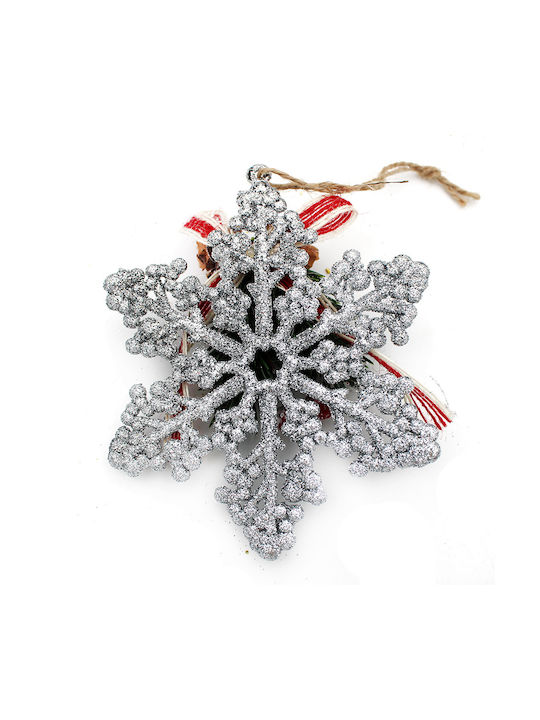 Snowflake Ornament Silver 12cm