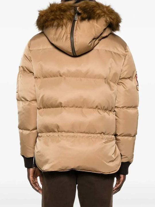 Dsquared2 Herren Winter Jacke Lässig Beige