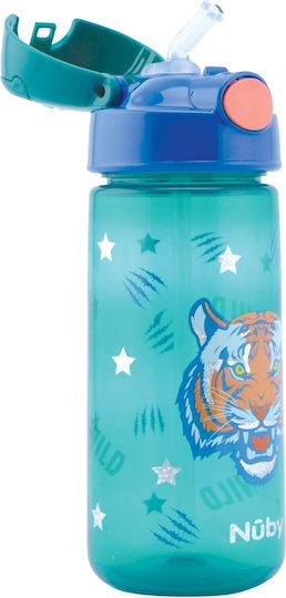 Nuby Kinderflasche Silikon mit Strohhalm Grün 540ml