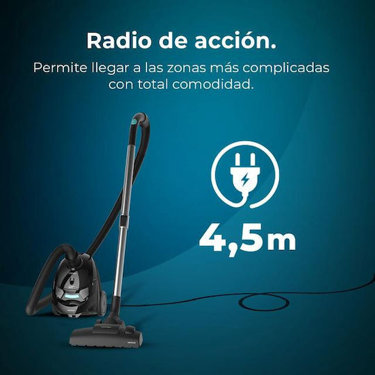 Cecotec Conga Powerbag 2000 Ηλεκτρική Σκούπα 800W με Σακούλα 2lt Μαύρη