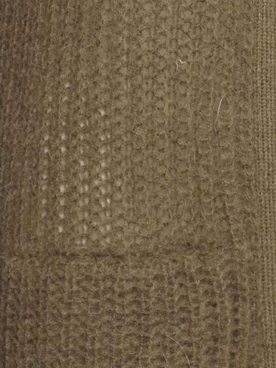 Къса Дамска плетена жилетка Beige