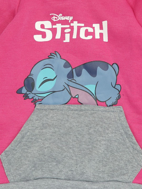 Kids Sweatshirt with Hood and Pockets Pink Lilo & Stitch