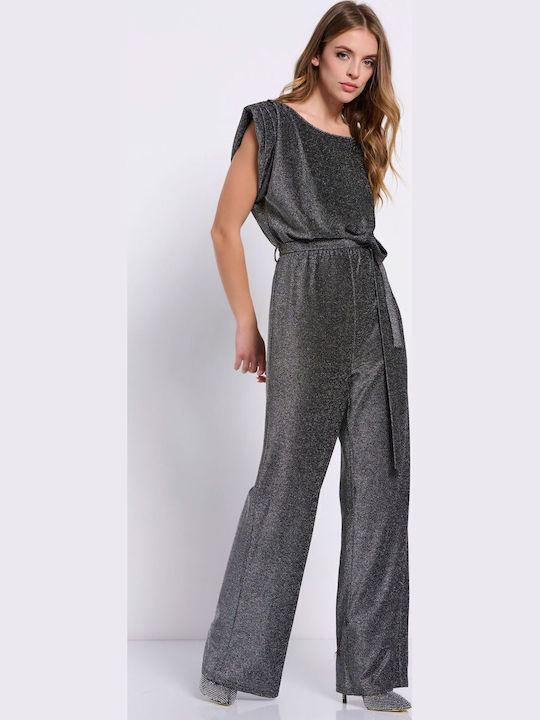 Damen Kurzärmelig Einteiler Anzug Gray