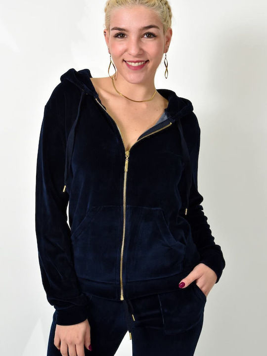 Jogginganzug Samt Dark Blue