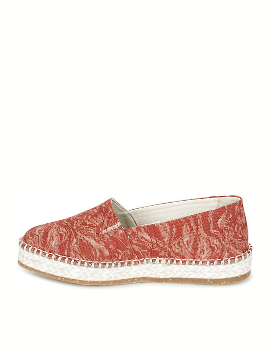 Stoff Damen Espadrilles in Rot Farbe
