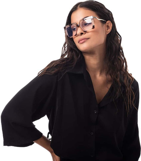 Foster Women's Blue Light Blocking Glasses in Bej Tortoise