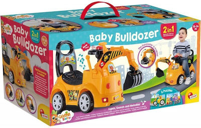 Lisciani Giochi Carotina Baby Bulldozer Lauflernhilfe Ride On mit Geräuschen