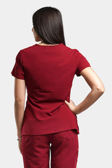 Dr. Scrub Femei Bluză medicală Burgundy