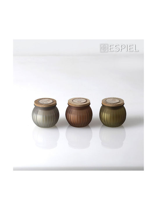 Espiel Αρωματικό Κερί σε Βάζο με Άρωμα Amber & Tosca 6.4x5.5εκ.
