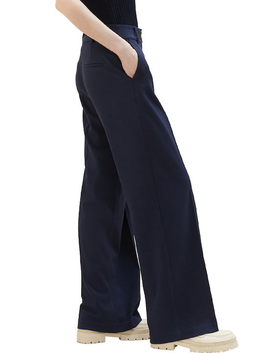 Tom Tailor Women's Fabric Trousers Sky Captain Blue