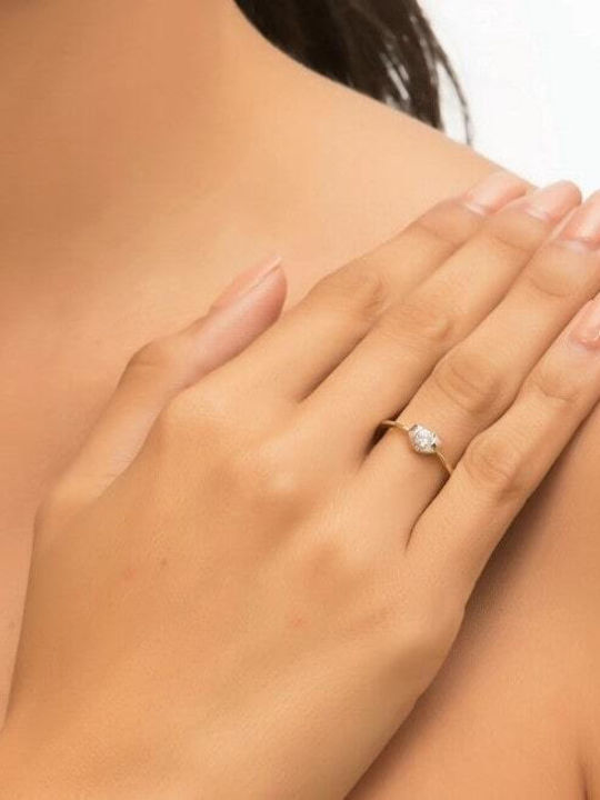 Eforo Единичен камък от Злато 14K