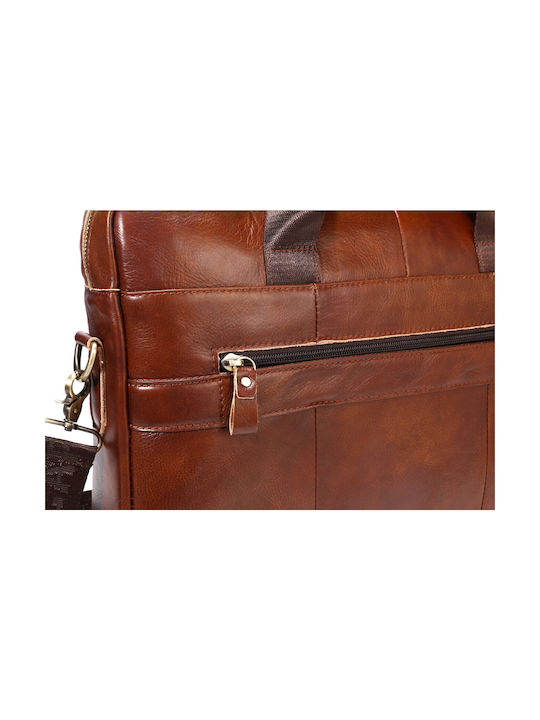 Leather Men's Briefcase Brown
