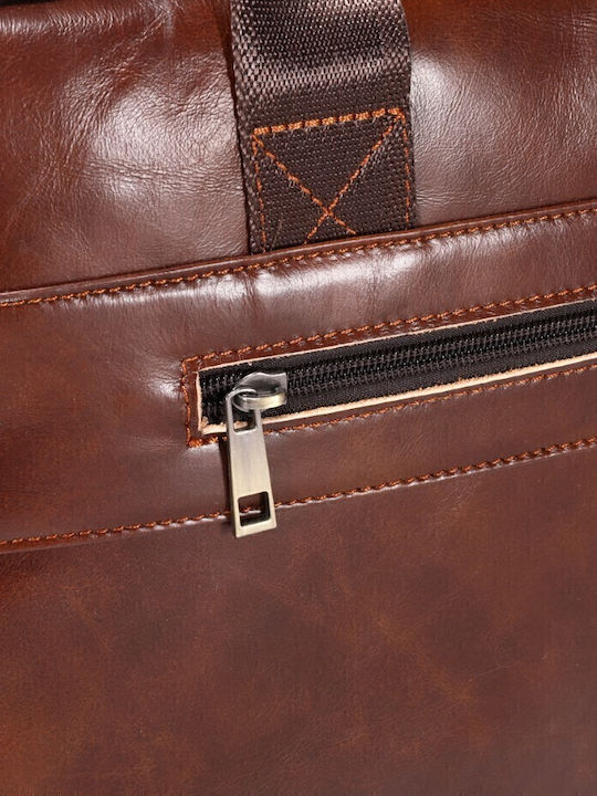 Leather Men's Briefcase Brown