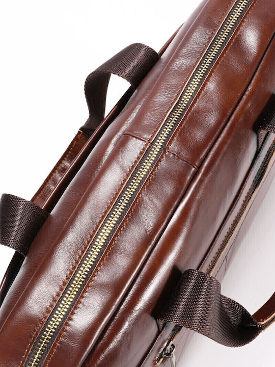 Leather Men's Briefcase Brown