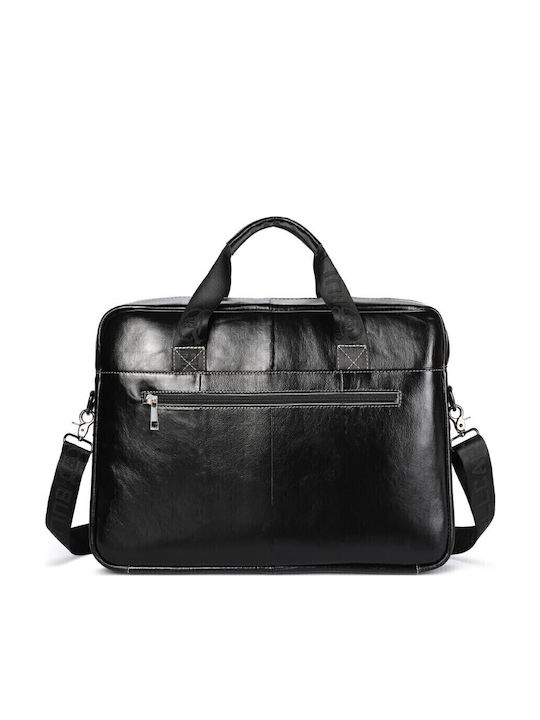 Leather Men's Briefcase Black