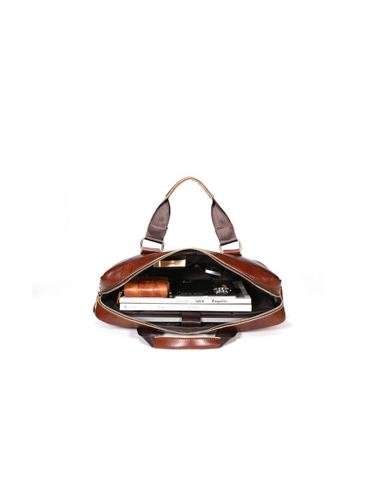 Leather Men's Briefcase Brown