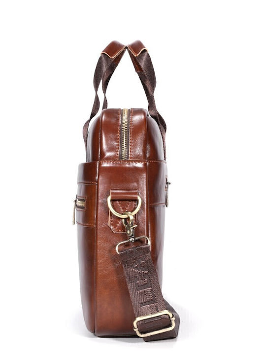 Leather Men's Briefcase Brown
