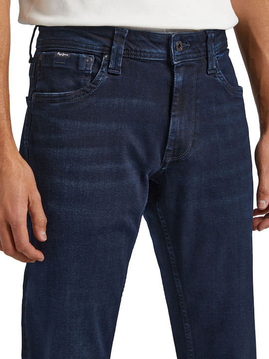 Kingston Men's Jeans Pants with Relaxed Straight Fit Blue